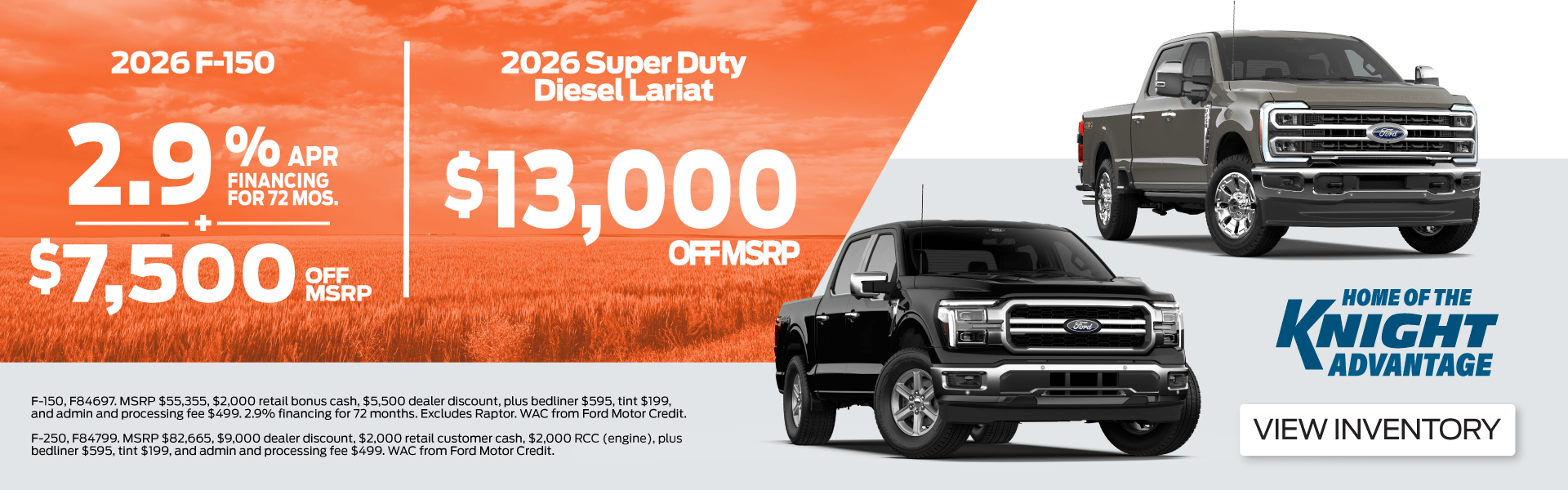 Shop 2026 F-150 and Super Duty Diesel Lariat