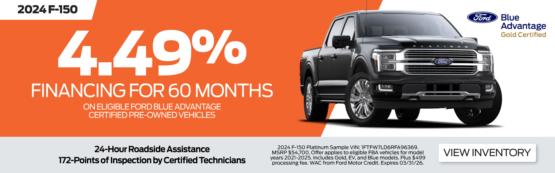 4.49% APR for 60 months available on eligible CPO vehicles