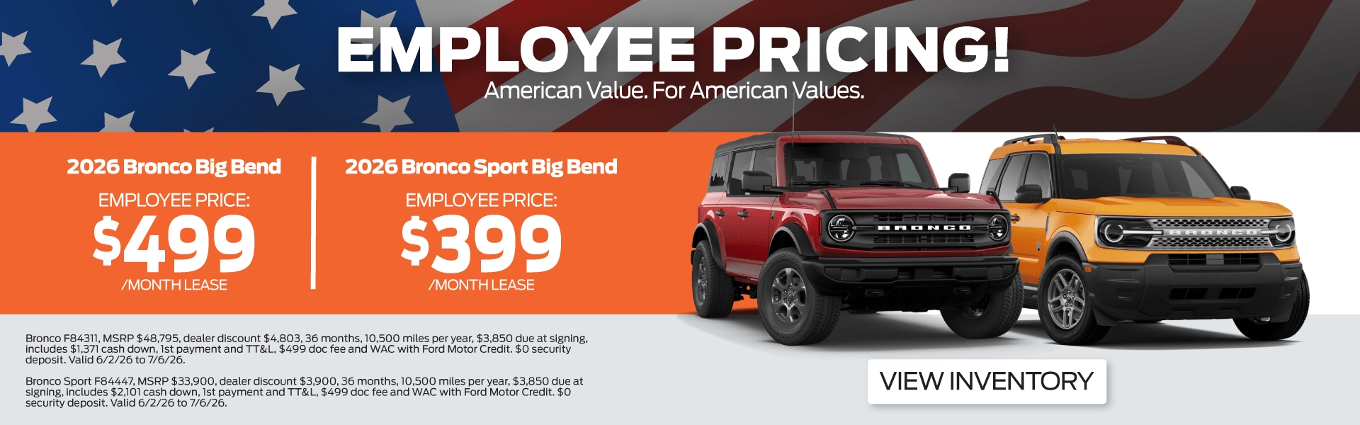Employee Pricing Available on Select Ford Models